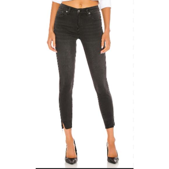 PISTOLA NWT Audrey Mid‎ Rise Skinny Ankle Washed Black Denim Jeans Drama Queen - Picture 1 of 5